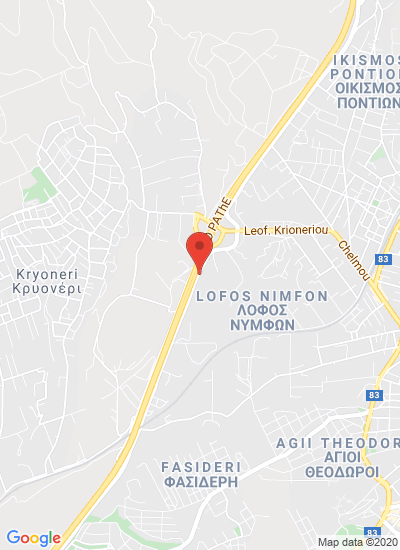 Map showing Agios Stefanos, Greece