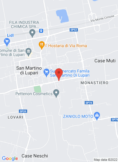 Map showing San Martino di Lupari, Italy