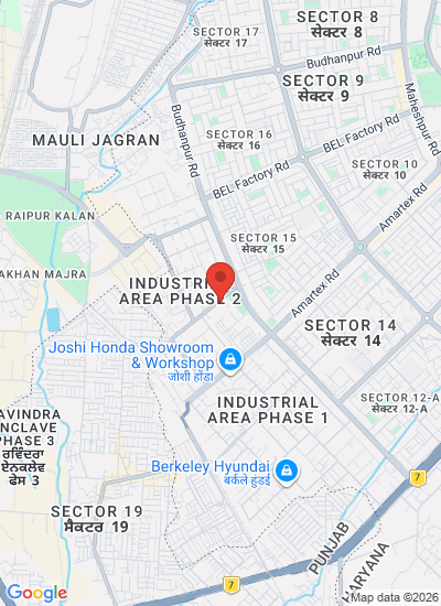 Map showing Panchkula, India