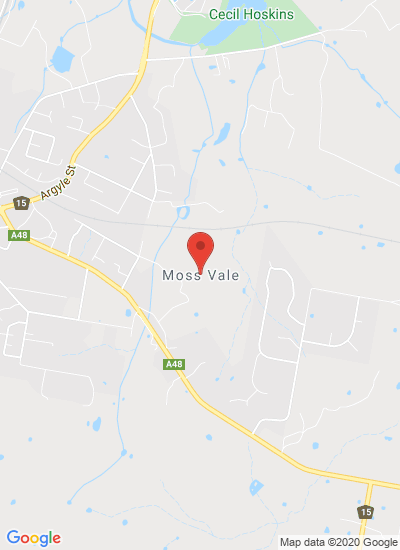 Map showing Moss Vale, Australia