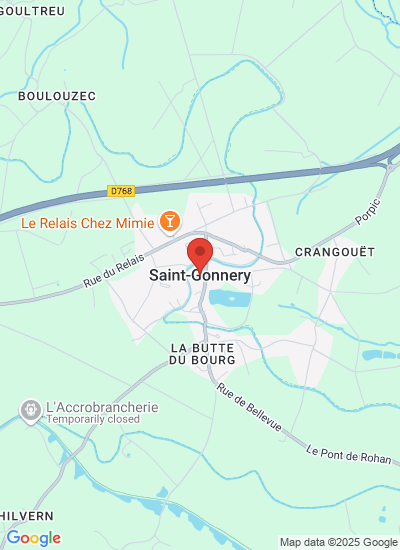 Map showing SAINT-GONNERY, France
