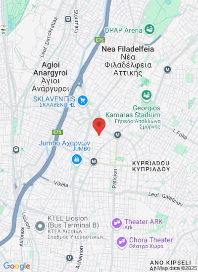 Map showing Athens, Greece