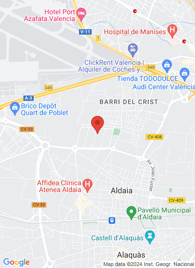 Map showing Aldaia, Spain