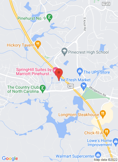 Map showing pinehurst, United States