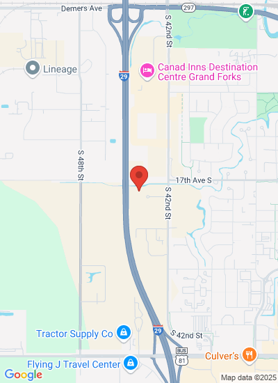 Map showing Grand Forks, United States