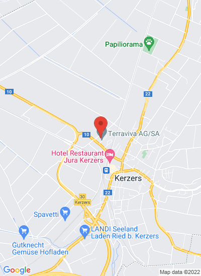Map showing Kerzers, Switzerland