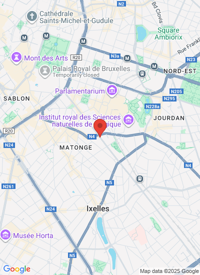 Map showing Brussels, Belgium