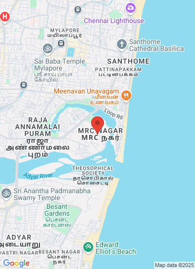 Map showing Chennai, India
