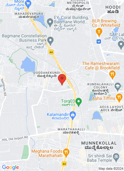Map showing Bangalore, India