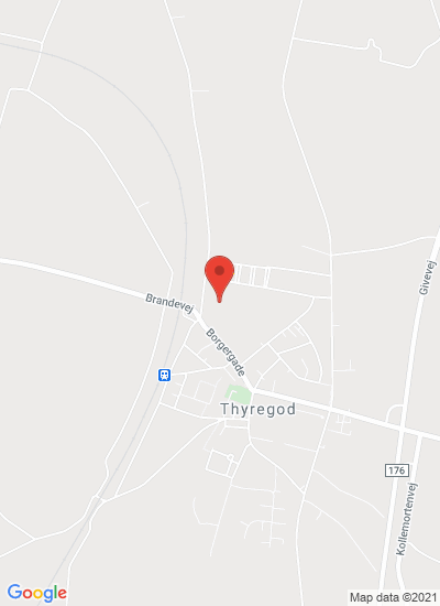 Map showing Thyregod, Denmark