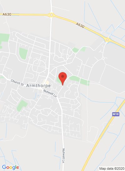 Map showing Doncaster, United Kingdom