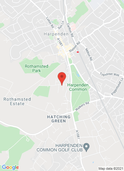 Map showing Harpenden, United Kingdom
