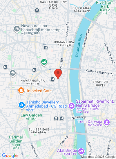 Map showing Ahmedabad, India