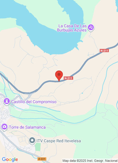 Map showing Caspe, Spain