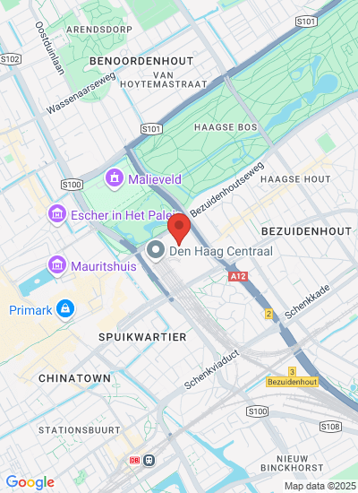 Map showing The Hague, Netherlands