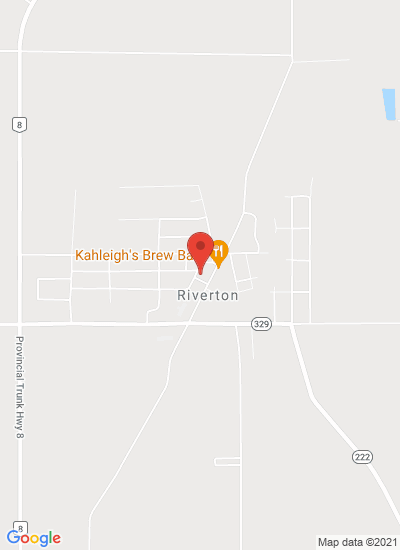Map showing Riverton, Canada