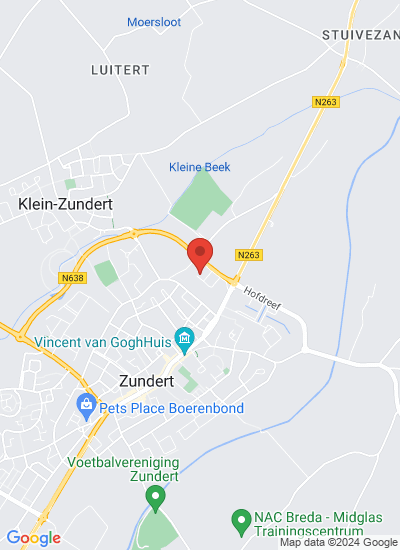 Map showing Zundert, Netherlands