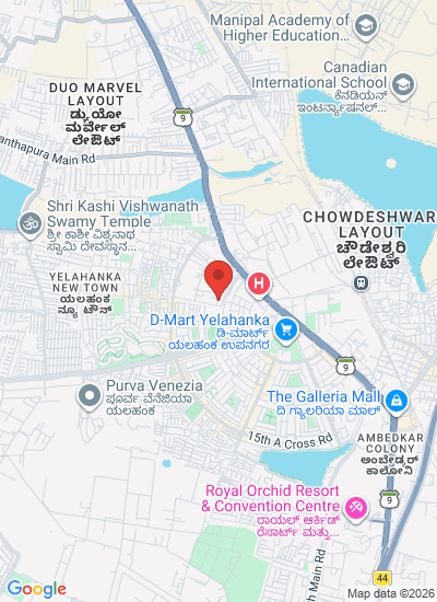 Map showing Bengaluru, India