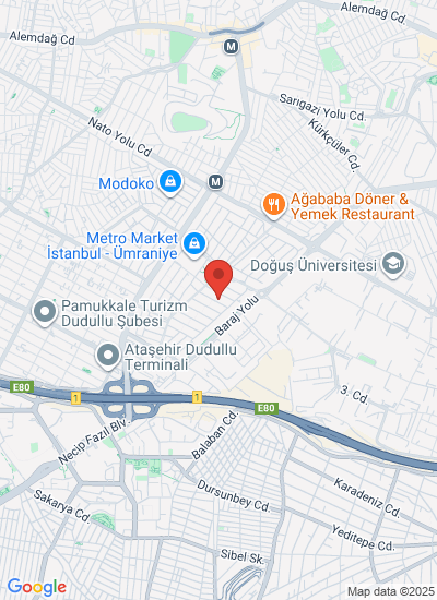 Map showing Ümraniye, Türkiye