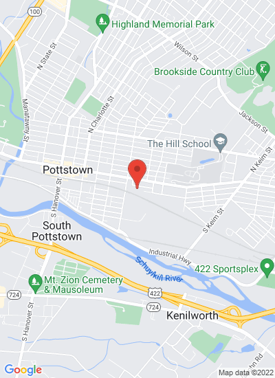 Map showing Pottstown, United States