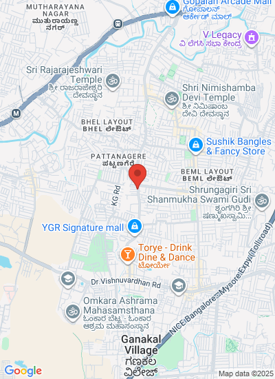 Map showing Bengaluru, India