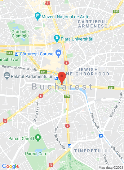 Map showing Bucharest, Romania