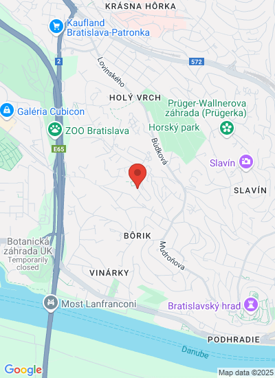 Map showing Bratislava, Slovakia