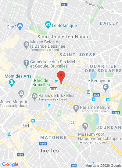 Map showing Brussels, Belgium