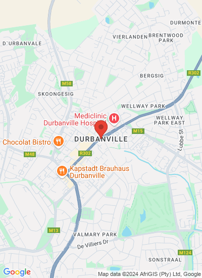 Map showing Durbanville, South Africa