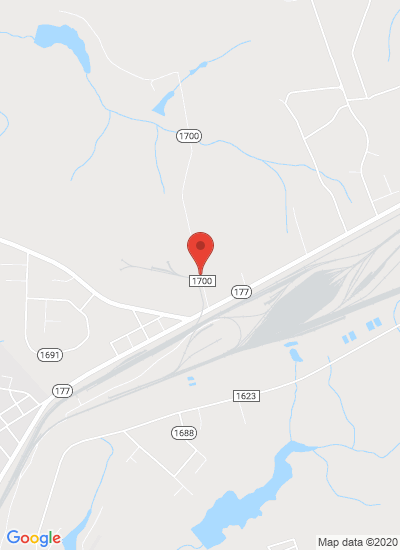 Map showing Hamlet, United States