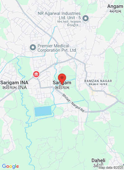 Map showing G.I.D.C., Sarigam, India