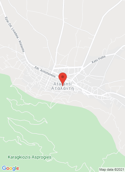 Map showing Atalanti Fthiotidos,, Greece