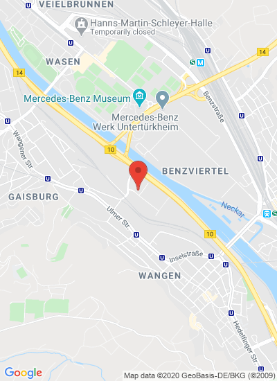 Map showing Stuttgart, Germany