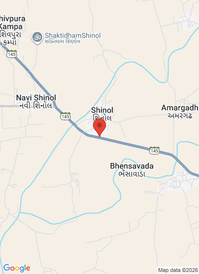 Map showing Bhensavada, India