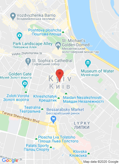 Map showing Kyiv, Ukraine