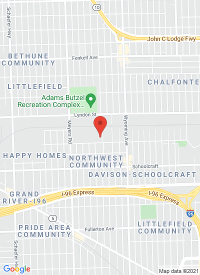 Map showing Detroit, United States