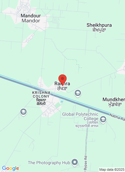 Map showing Patiala, India