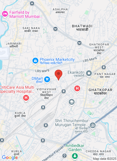 Map showing Mumbai, India