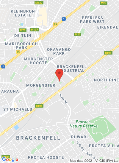 Map showing Brackenfell, South Africa