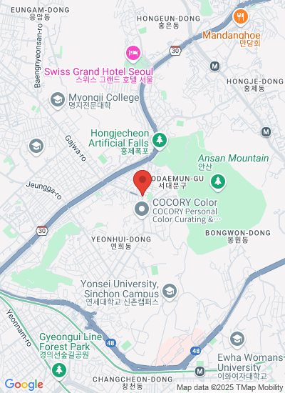 Map showing Seodaemun-gu, South Korea