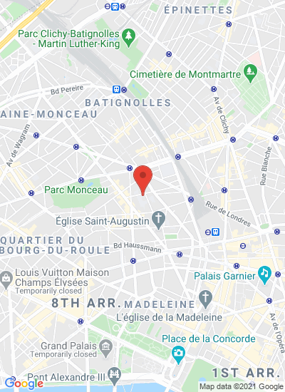 Map showing PAris, France