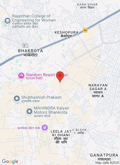 Map showing Jaipur, India