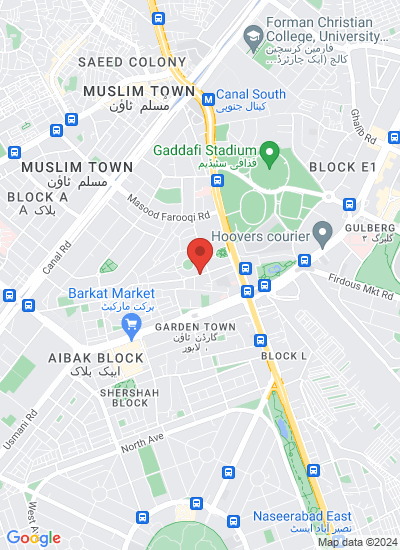 Map showing Lahore, Pakistan