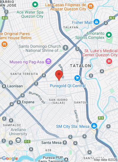 Map showing Bagumbayan Quezon City, Philippines