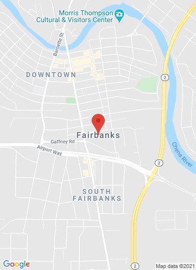 Map showing Fairbanks, United States