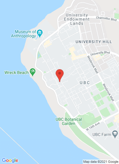 Map showing Vancouver, Canada