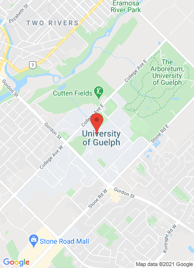 Map showing Guelph, Canada