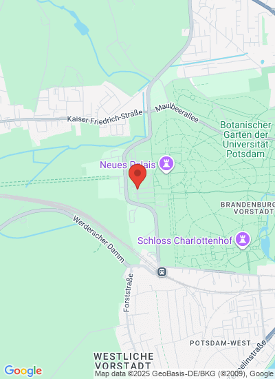 Map showing Potsdam, Germany