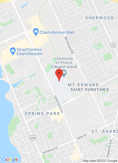 Map showing Charlottetown, Canada