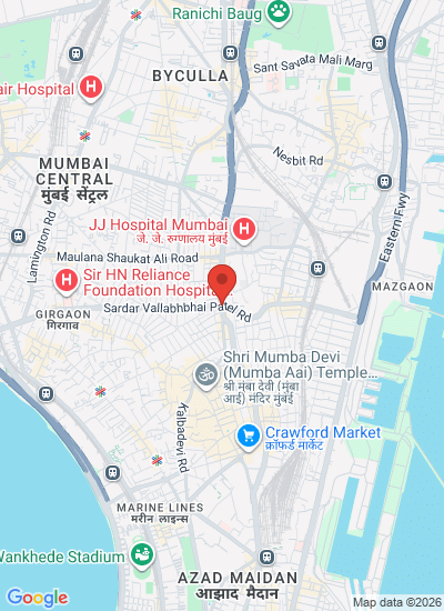 Map showing Mumbai, India